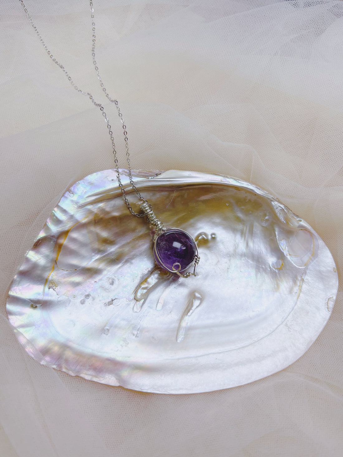 Ethereal Crystal Orb Necklace