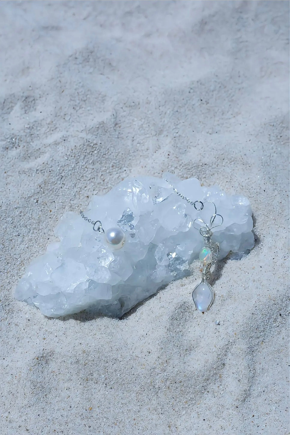 Lunar Clover Gem Pendulum