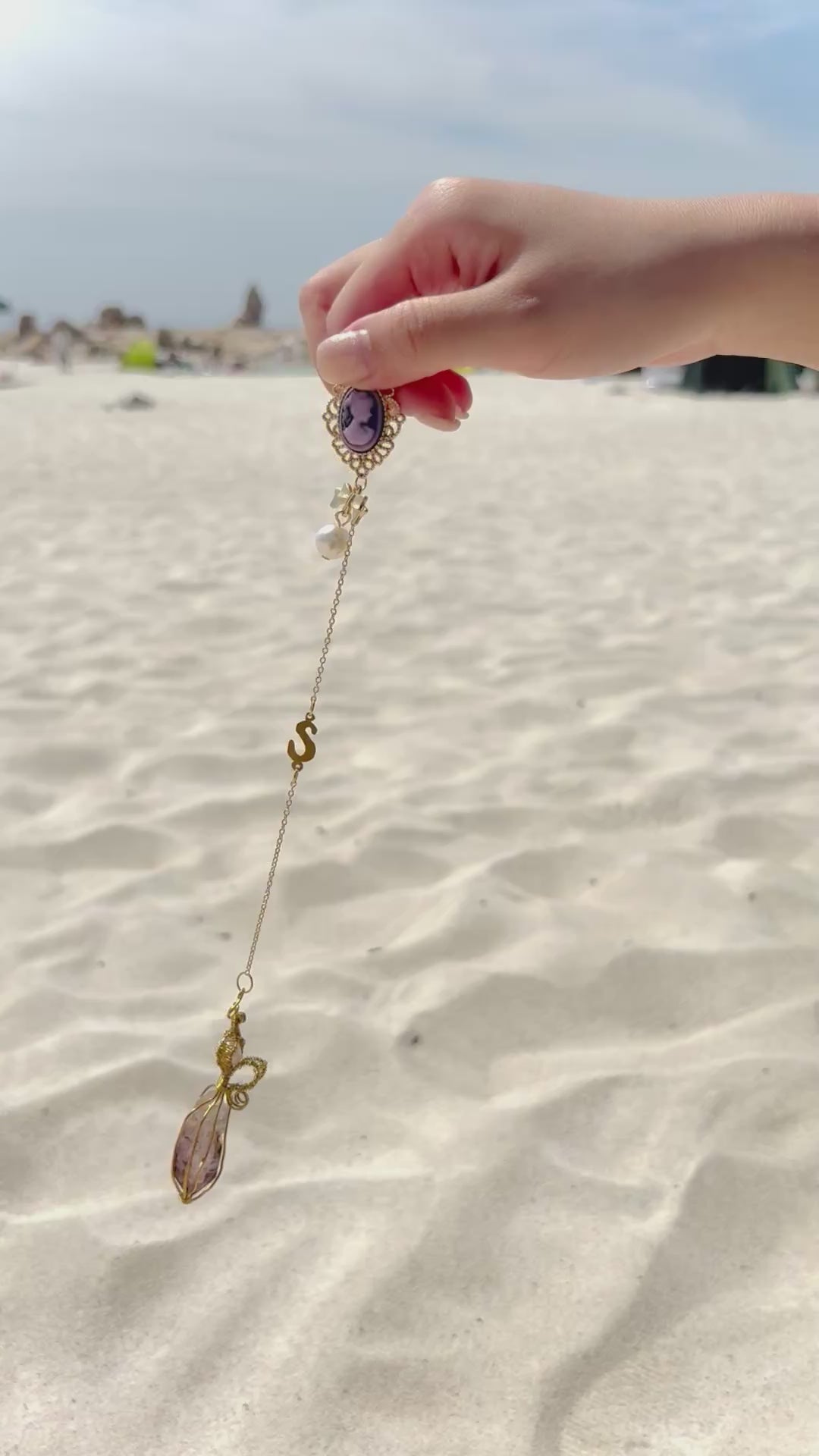 Queen of Pearl Crystal Pendulum