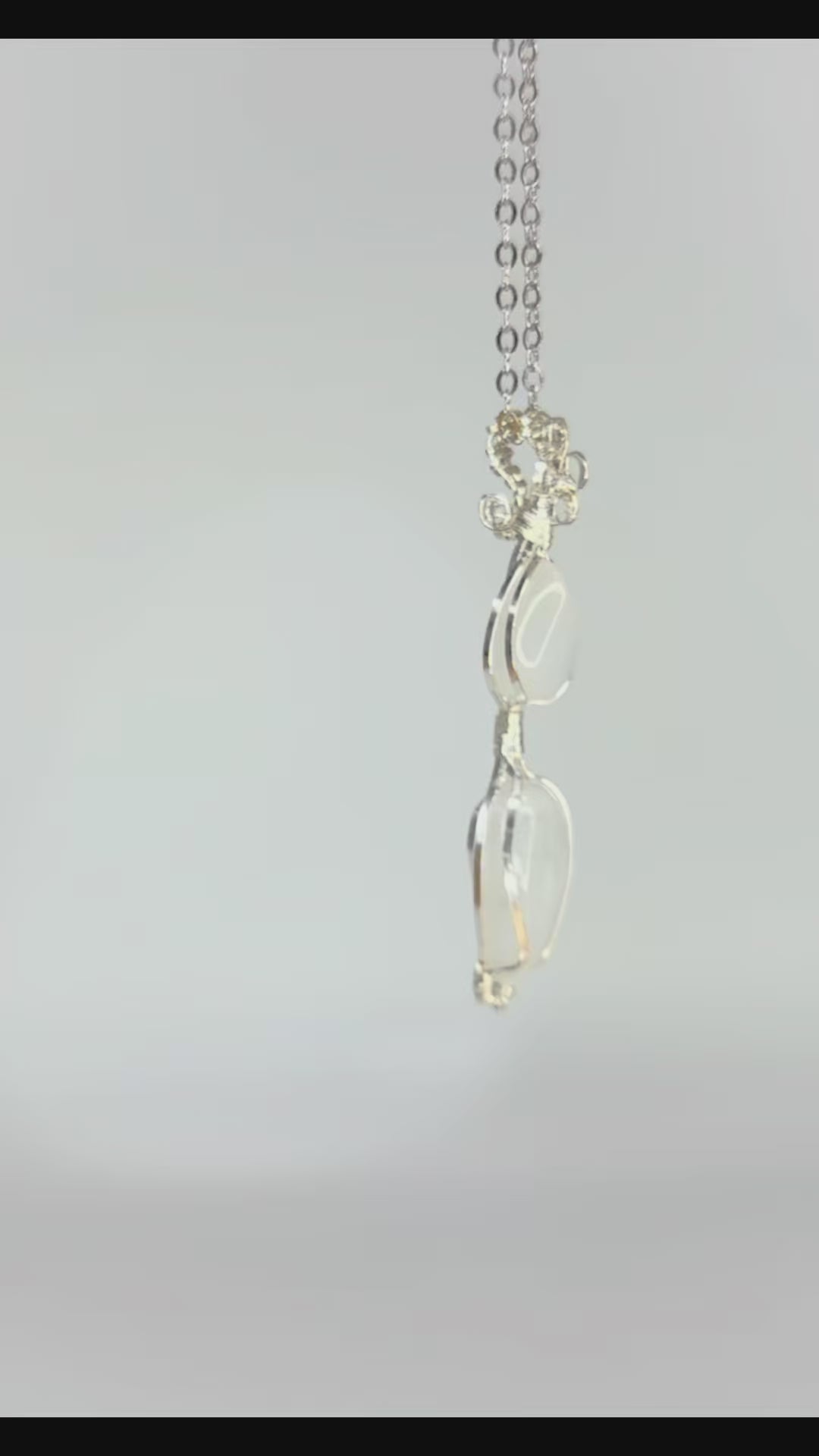 S925 Dual Moonstone Necklace – No.01