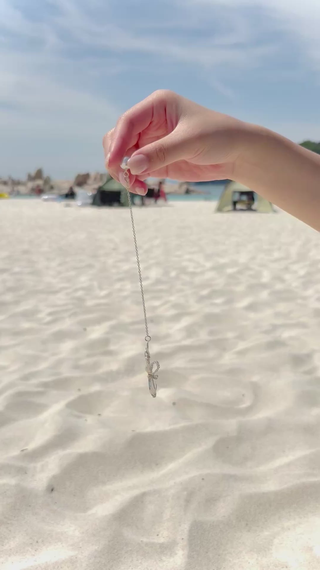 Lunar Clover Gem Pendulum