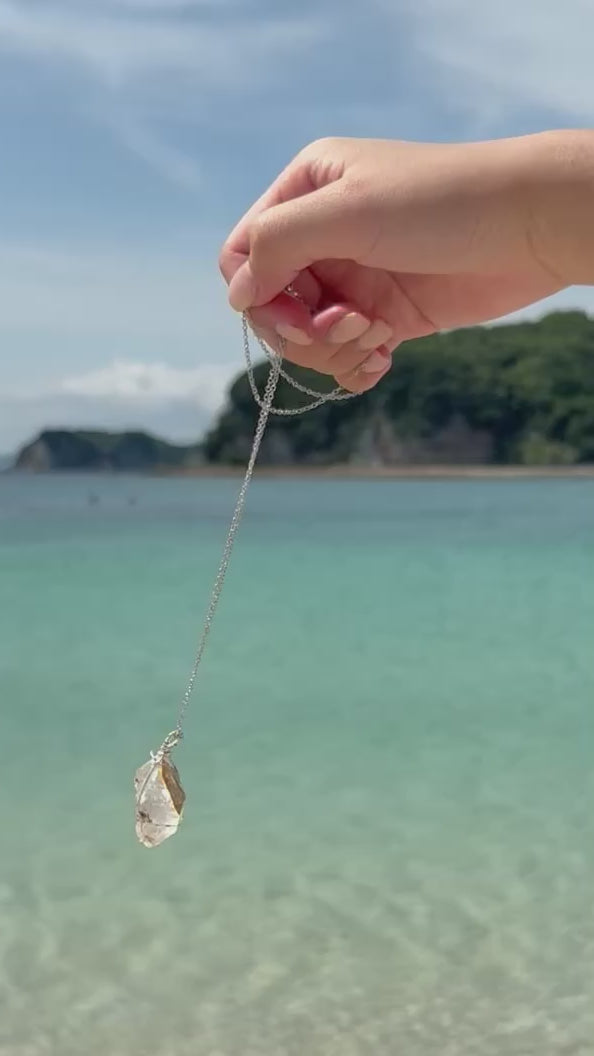 Basic Wire Wrap Crystal Necklace